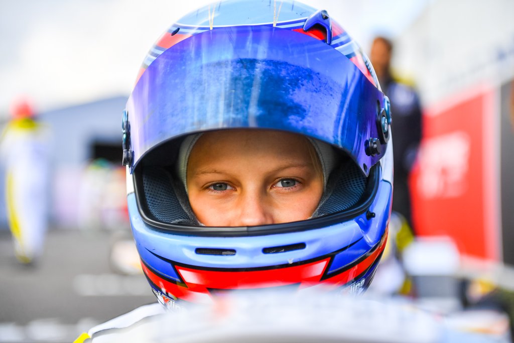 William Wulf, et ungt talent fra gokart. Han fyldte 13 år i november 2018 og bliver nok den yngste deltager i Aquila Synergy Cup.